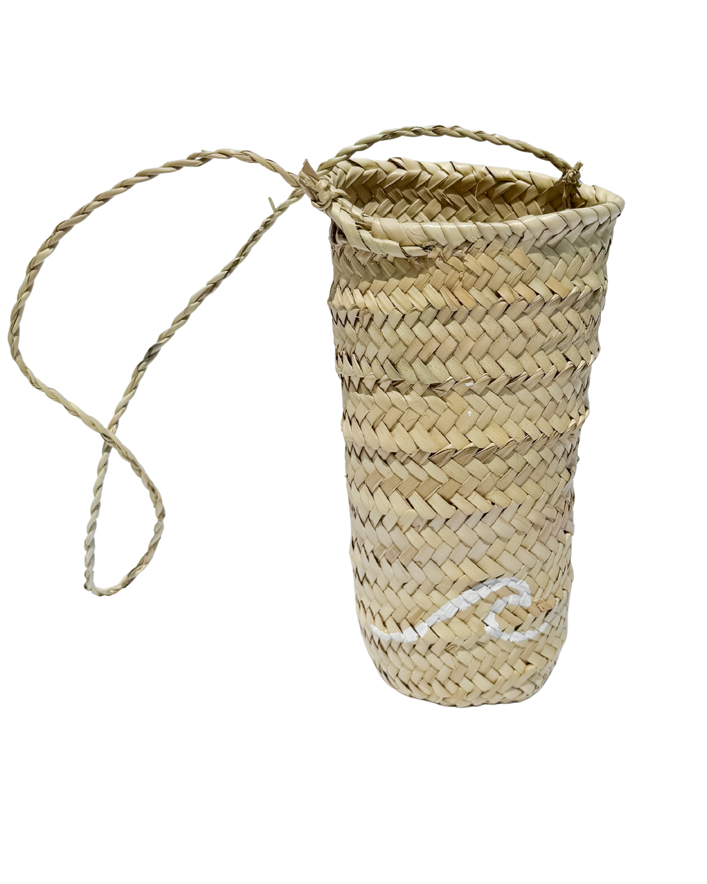 Happy Straw Wine Tote