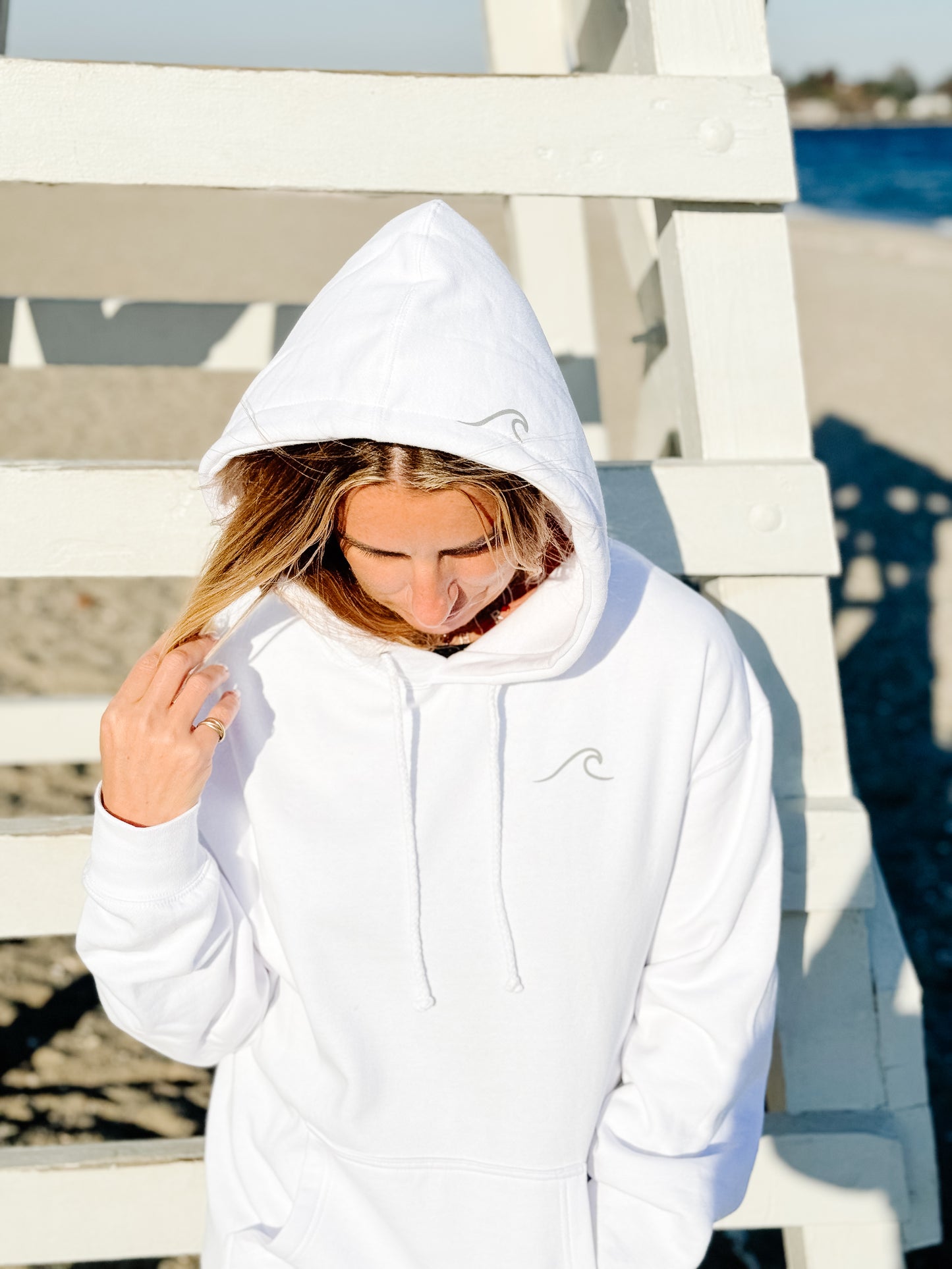 Come Coast With Us Hoodie - White