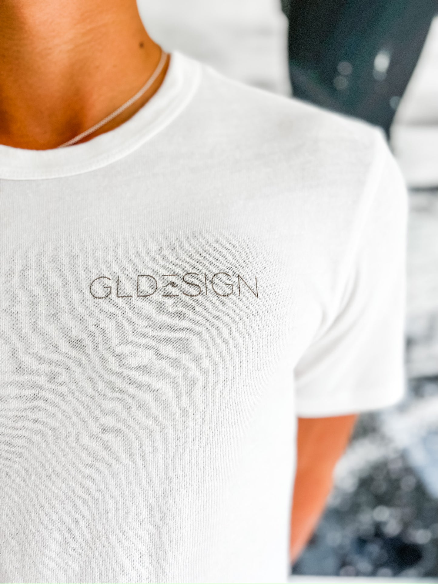 GLDESIGN Live Beautifully Tee - Ivory
