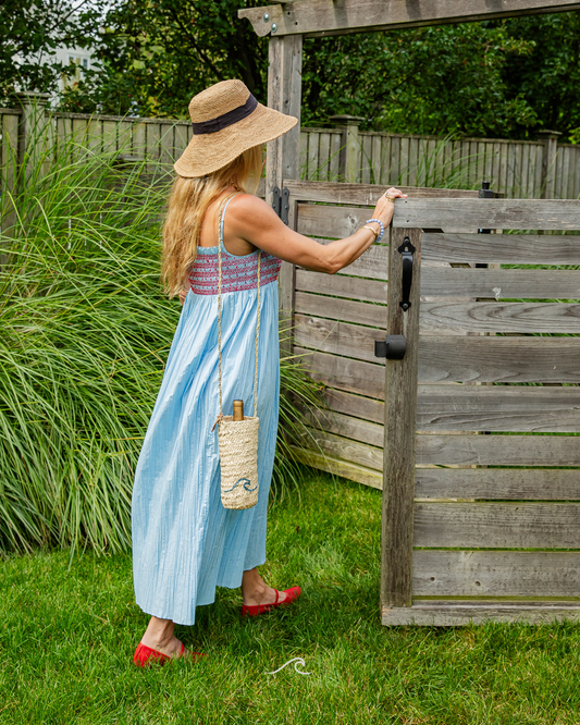 Cheers Straw Wine Tote