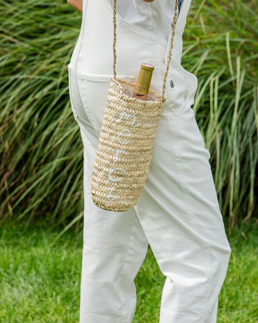 Merci Straw Wine Tote