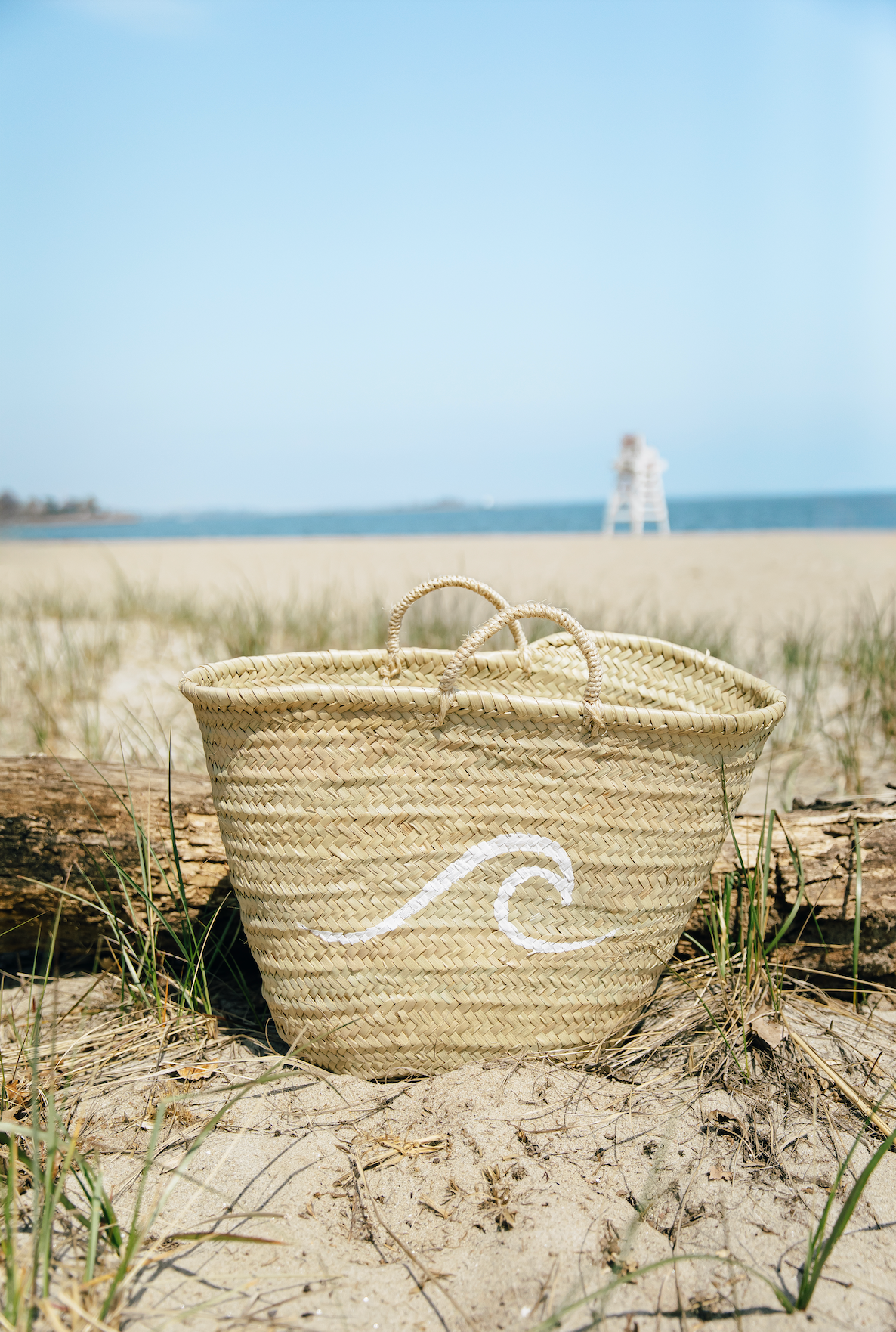 Wave Straw Tote