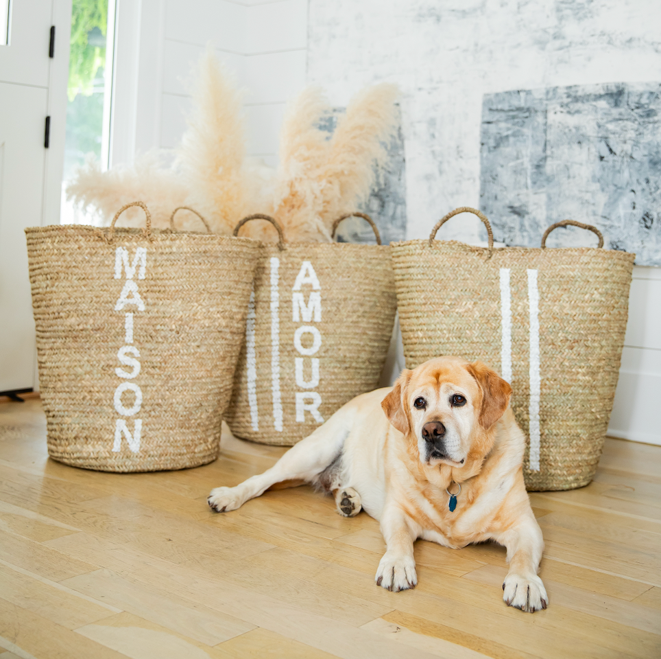 Oversized Amour Floor Basket