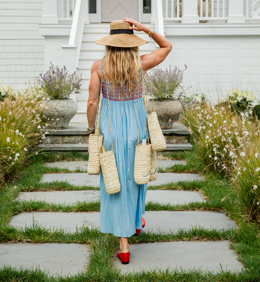 Merci Straw Wine Tote